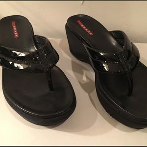Prada | Shoes | Prada Flip Flop Platforms | Poshmark